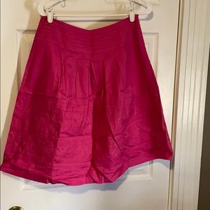 Alexandra Bartlett pleated fushia skirt